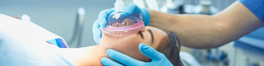 Photo of a girl given Anesthesia