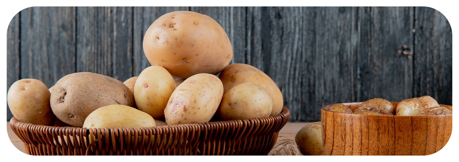 Photo of potatoes on a basket
