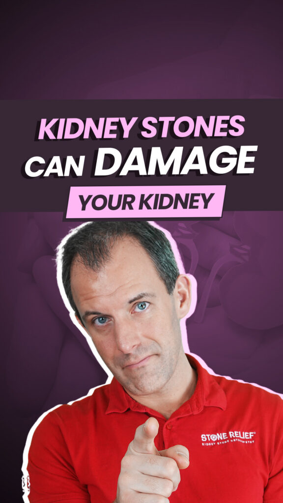 Kidney stones can damage your kidney